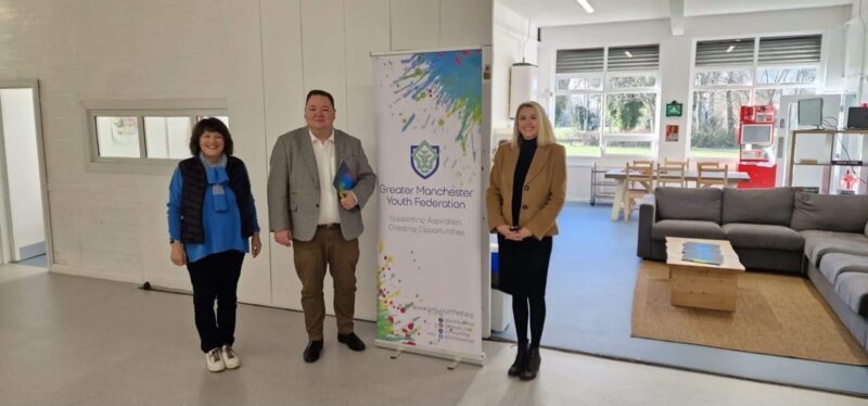 Andrew at the Greater Manchester Youth Federation’s new youth centre in Partington.