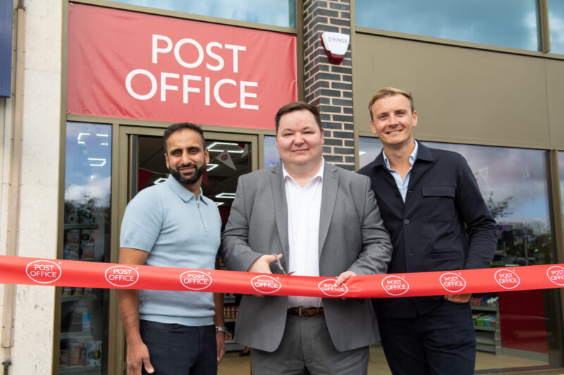 Andrew opening Stretford Post Office.