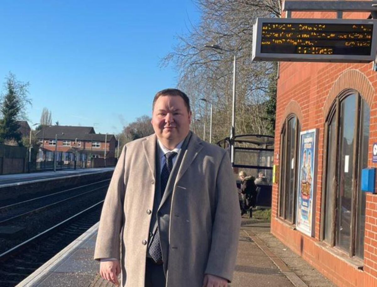 Andrew at Urmston Railway Station
