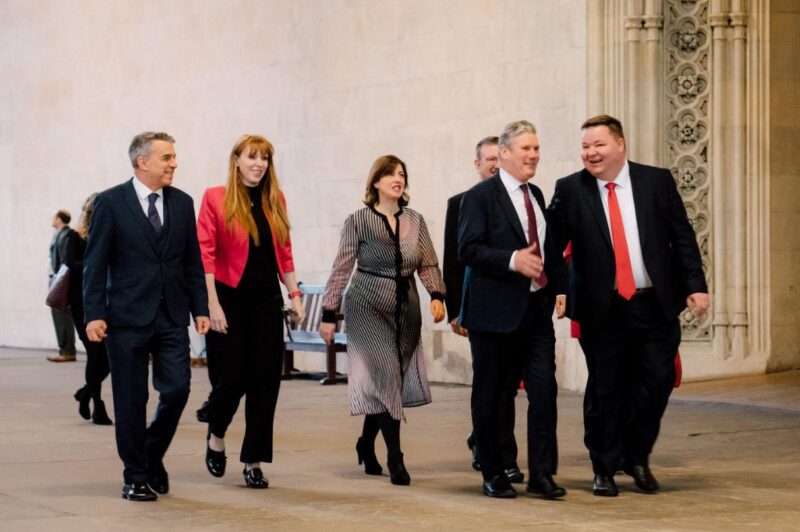 Andrew in Parliament with Keir Starmer and other Greater Manchester MPs.
